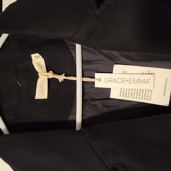 Women's Wool Black Coat- 3X - Picture 5 of 8